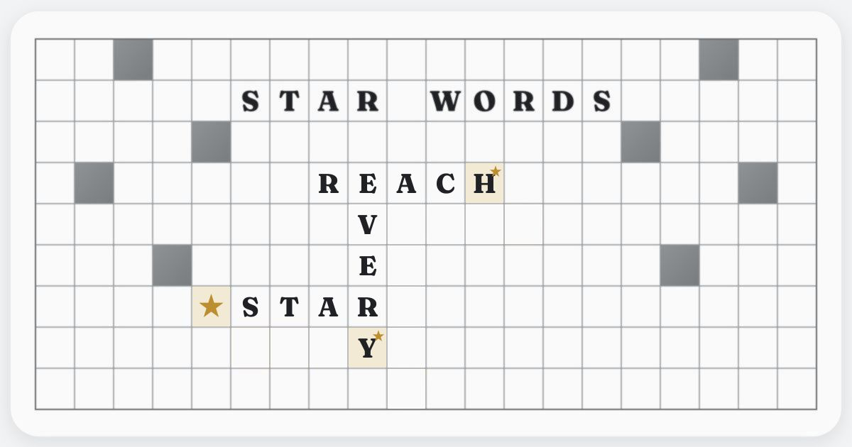 Star Words - I made myself a harder daily word game. I'd love feedback! (free, no ads) logo